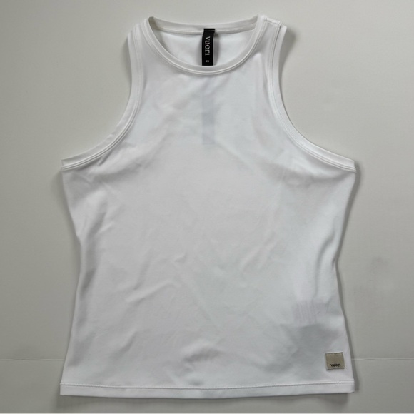 Vuori Tops - Vuori Halo Performance Crop Tank White Racerback Athletic Top XS